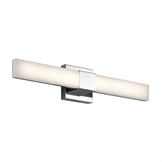 elan Neltev 24-in 2-Light Chrome LED Modern/Contemporary Vanity Light Bar