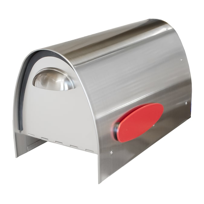 Spira Mailbox Post Mount Stainless Steel Metal Standard Mailbox