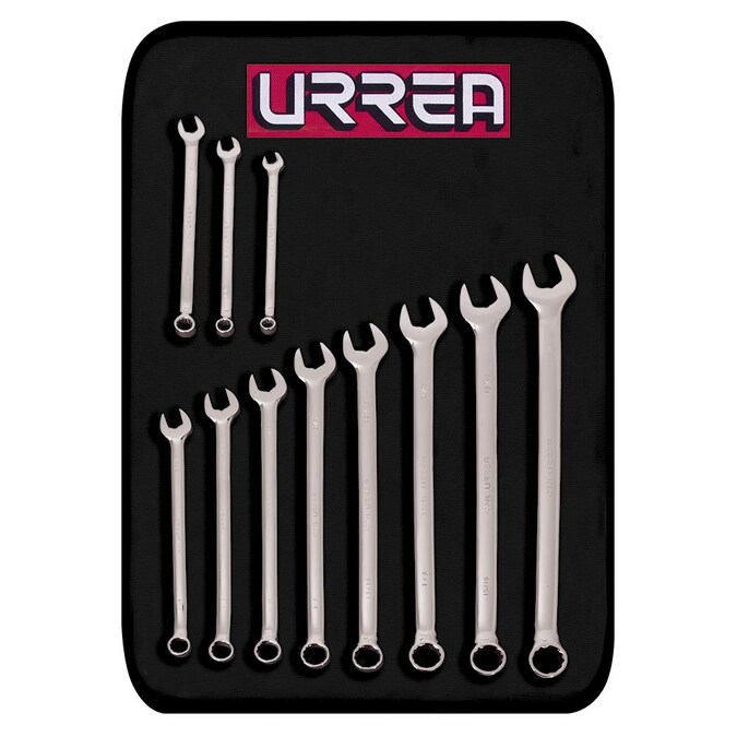 URREA 11-Piece Set 12-point (Sae) Standard Combination Wrench Includes Soft Case