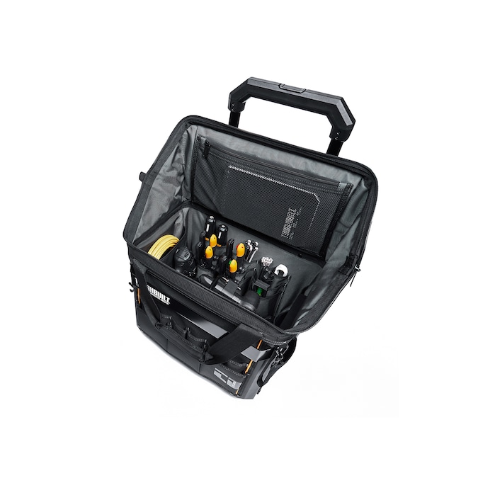 TOUGHBUILT Massive Mouth Hard Bottom XL Black Polyester 18-in Zippered Rolling Tool Bag - Image 9