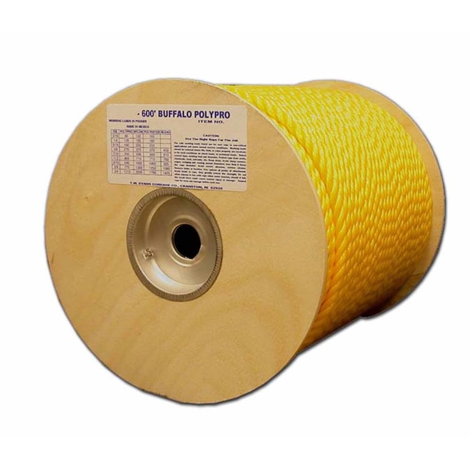 T.W. Evans Cordage 0.75-in x 300-ft Twisted Polypropylene Rope (By-the-Roll)