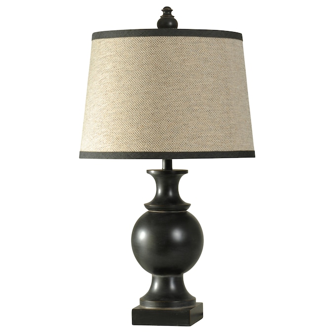 StyleCraft Home Collection 31-in Black 3-way Table Lamp with Fabric Shade