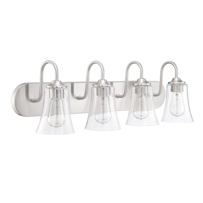Craftmade Gwyneth 30-in 4-Light Brushed Nickel Traditional Vanity Light