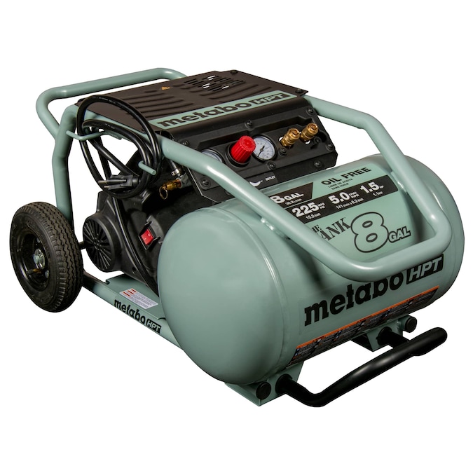 Metabo HPT 8-Gallon Portable Electric 225 PSI Horizontal Air Compressor