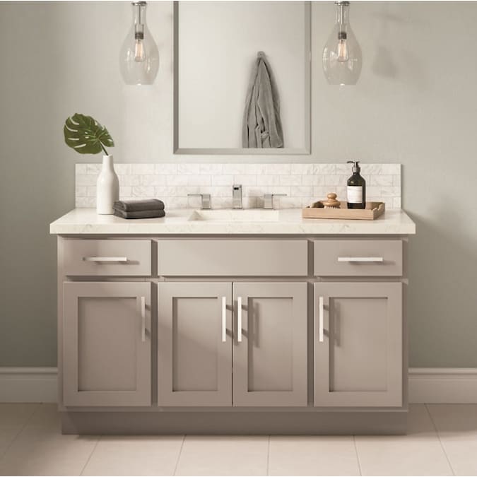 Diamond Express Jamestown 36-in Cloud Gray Bathroom Vanity Base Cabinet without Top - Image 4