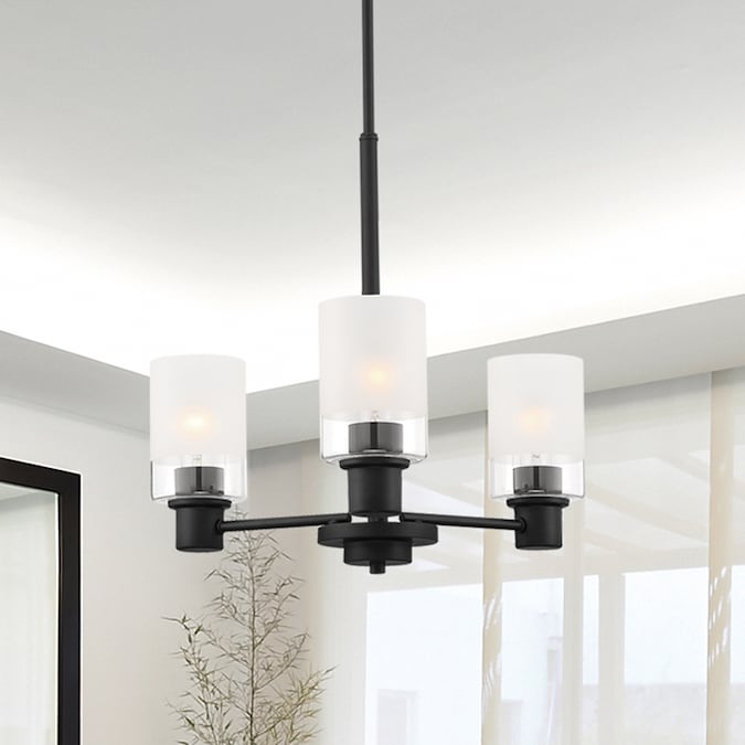 Designers Fountain Cedar Lane 3-Light Matte Black Modern/Contemporary Dry rated Chandelier