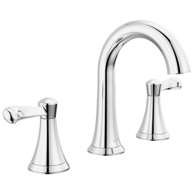 Delta Esato Chrome Widespread 2-Handle WaterSense Bathroom Sink Faucet with Drain