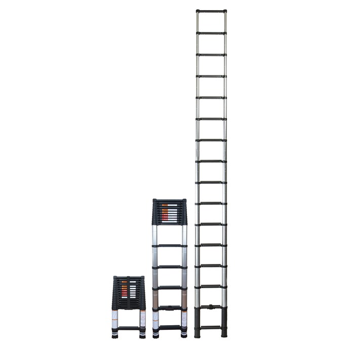 Xtend+Climb ANSI Certified 15.5-ft Aluminum Type 1a- 300-lb Load Capacity Telescoping Extension Ladder