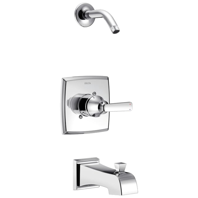 Delta Ashlyn Chrome 1-handle Bathtub and Shower Faucet Valve Included