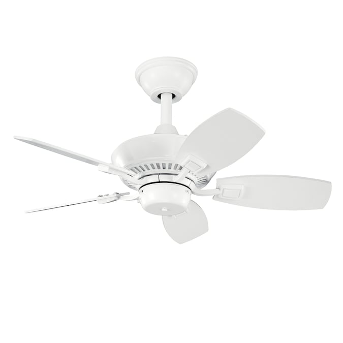 Kichler Canfield 30-in White Indoor/Outdoor Ceiling Fan Light Kit Compatible (5-Blade)