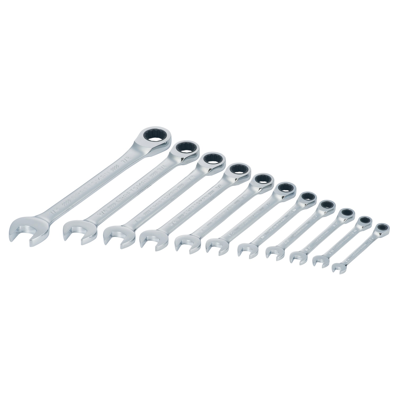 11 -Piece Set Standard (SAE) Ratchet Wrench - Image 2