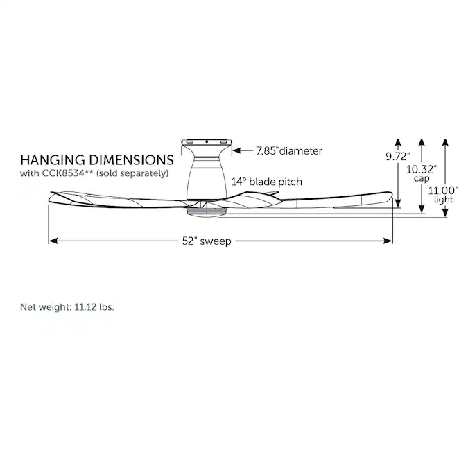 Fanimation Kute5 52-in Brushed Nickel Indoor/Outdoor Flush Mount Smart Ceiling Fan Light Kit Compatible and Remote (5-Blade) - Image 9