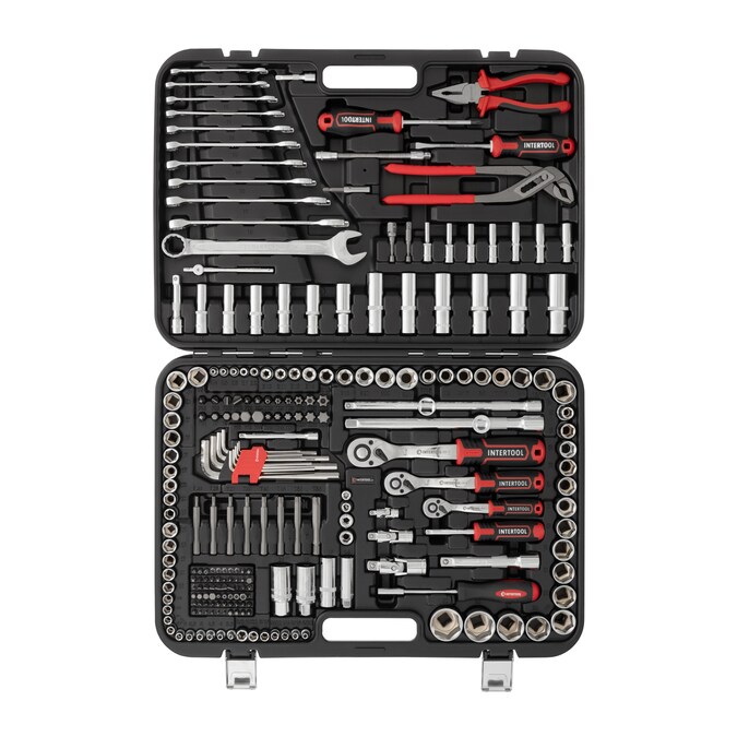 INTERTOOL 233-Piece Standard (SAE) and Metric Chrome Mechanics Tool Set with Hard Case - Image 5