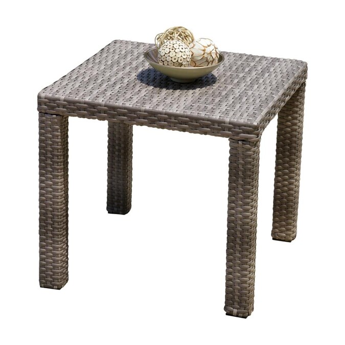 RST Brands Cannes Square Wicker Outdoor End Table 20-in W x 20-in L