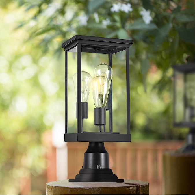 Design House Mayfield 17.75-in Black Modern/Contemporary Outdoor Light Post Lantern - Image 8