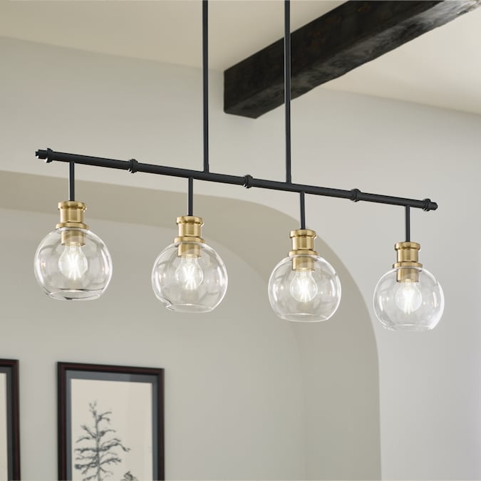 Kichler Clove 4-Light Black Vintage Led; Dry rated Chandelier