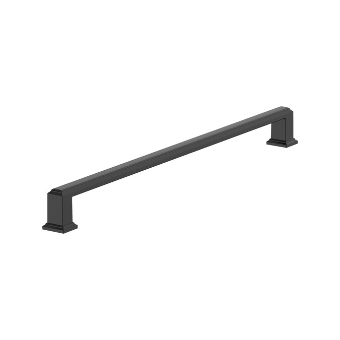 Amerock Appoint 18-in (457Mm) Center to Center Matte Black Cylindrical Appliance For Use On Appliances Drawer Pulls