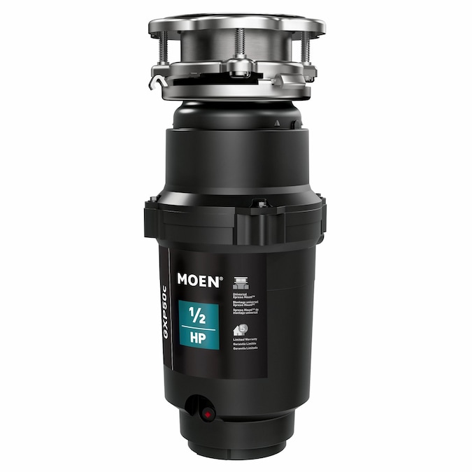 Moen Prep Under Sink Food Disposer, Continuous Feed 1/2-HP Septic Safe Corded Garbage Disposal