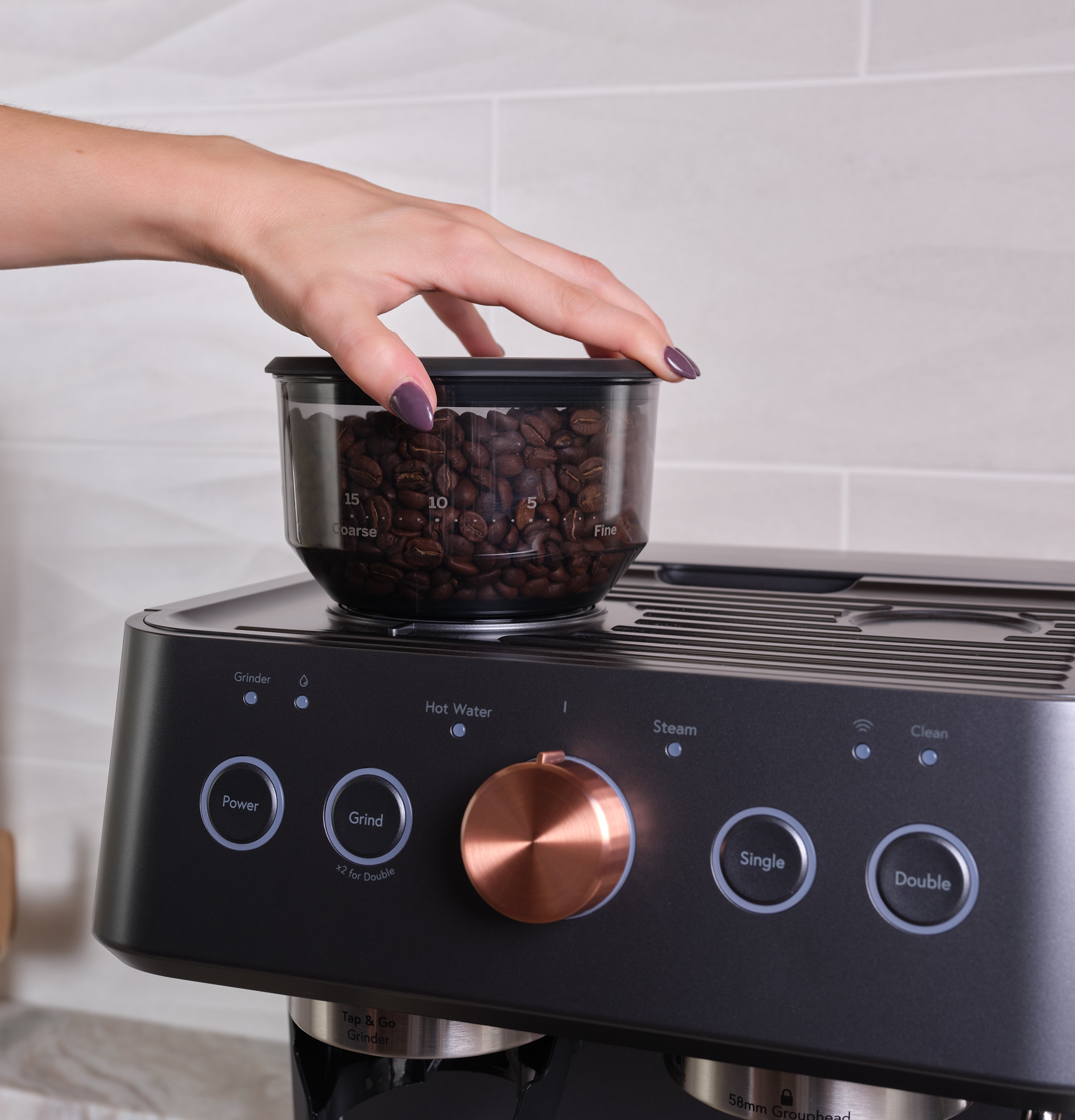 Bellissimo Semi automatic Stainless steel Programmable Wi-Fi Espresso Machine with Drip Tray ( Matte Black ) - Image 12