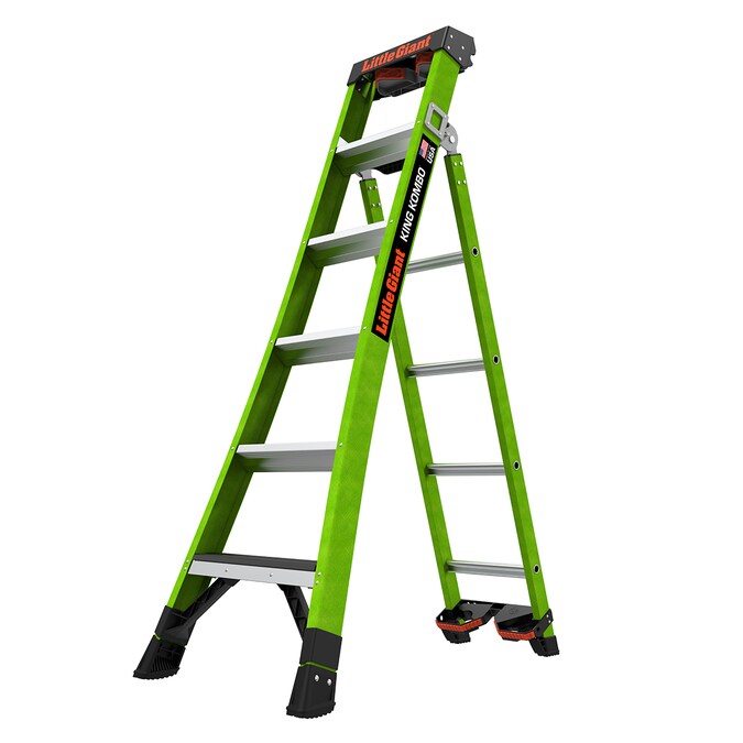 Little Giant Ladders King Kombo 2 13.1-ft Reach Type 1aa- 375-lb Load Capacity Multi-Position Ladder
