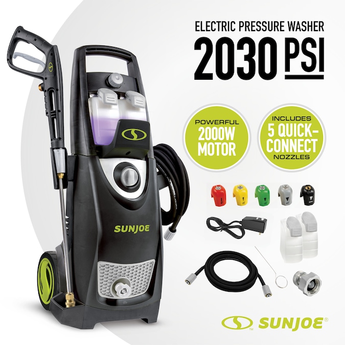 Sun Joe 2030 PSI Cold Water Electric Pressure Washer with 5 Spray Tips