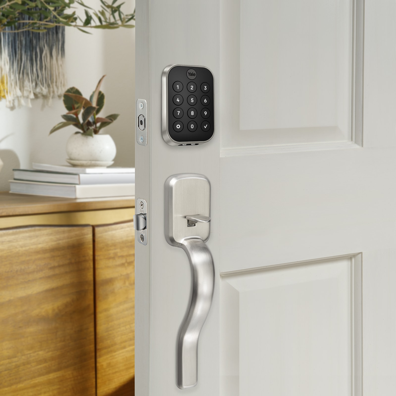 Assure Lock 2 Satin Nickel Smart Lock Electronic Deadbolt Bluetooth Fingerprint Keypad - Image 9