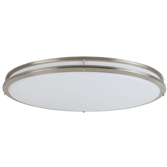 Design House Owens 1-Light 32.25-in Brushed Nickel LED Flush Mount Light ENERGY STAR