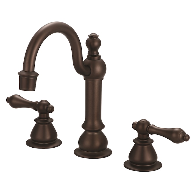Water Creation F2 Oil Rubbed Bronze Widespread 2-Handle Bathroom Sink Faucet with Drain