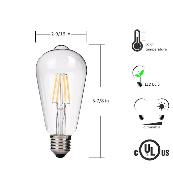 emark 40-Watt EQ ST64 Soft White E26 Dimmable LED Decorative Light Bulb (24-Pack) - Image 2