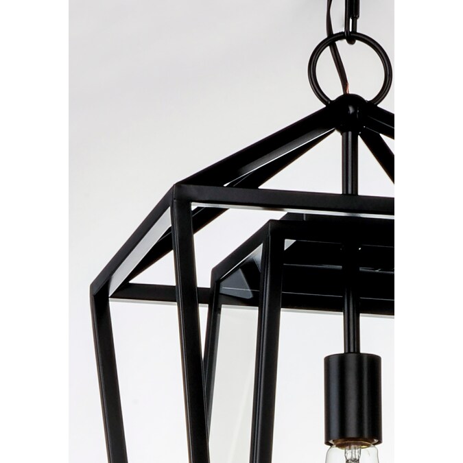 Maxim Lighting Artisan Black Transitional Clear Glass Geometric Medium Outdoor Hanging Pendant Light - Image 11