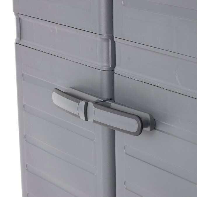Gracious Living 17-in W x 69-in H Plastic Grey/Black Freestanding Utility Storage Cabinet - Image 9