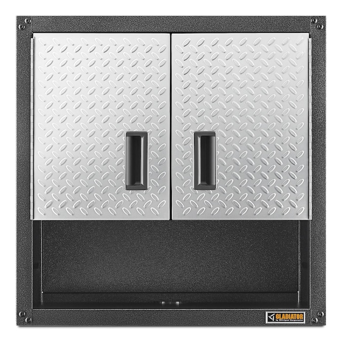 Gladiator Ready-to-Assemble 3/4 Door Wall GearBox 28-in W x 28-in H x 12-in D Wall-mounted Steel Garage Cabinet in Gray