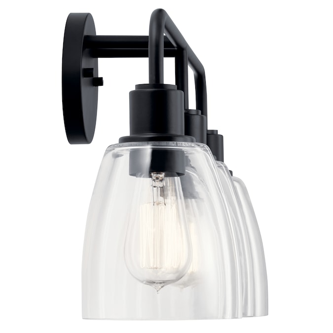 Kichler Meller 24-in 3-Light Black Industrial Vanity Light - Image 4
