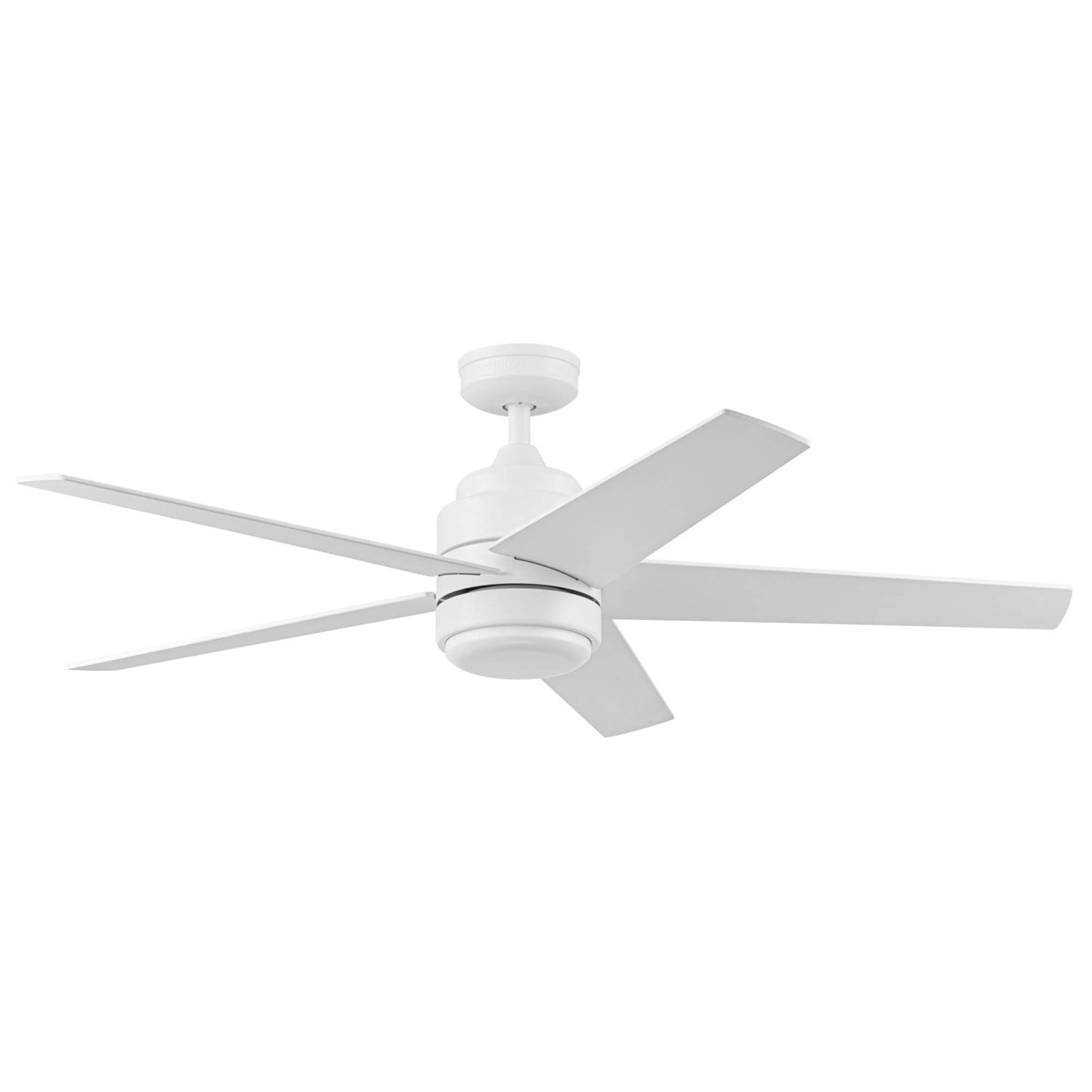 Carlow 52-in Color-Changing Outdoor White with White/Driftwood Blades Ceiling Fan With Light - Remote Included ( 5 -Blade ) - Image 11