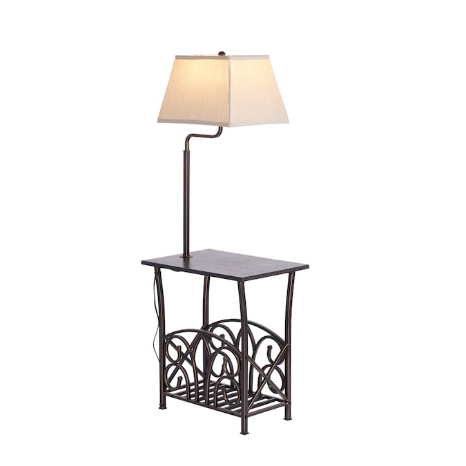 allen + roth 54-in Bronze Shelf Floor Lamp - Image 4