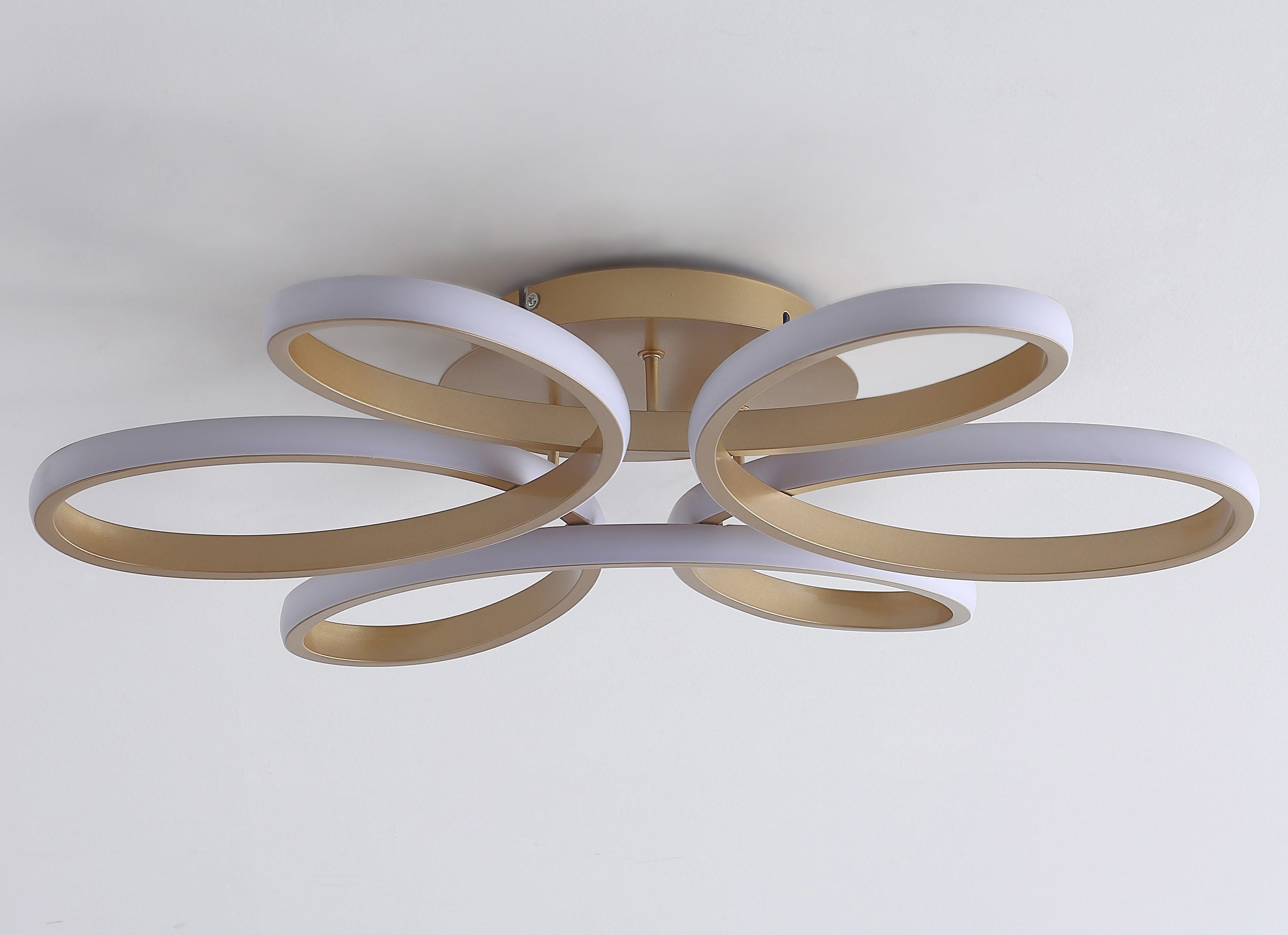 1 -Light 22.8-in Gold Integrated LED Semi Flush Mount Light ENERGY STAR Certified - Image 5