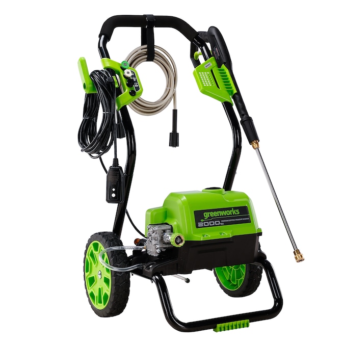 Greenworks 2000 PSI 1.1-GPM Cold Water Electric Pressure Washer with 3 Spray Tips
