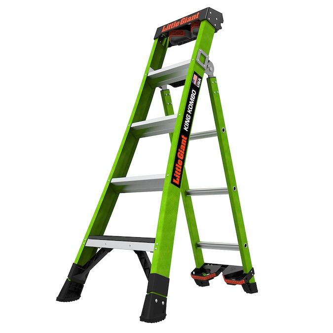 Little Giant Ladders King Kombo 2 11.4-ft Reach Type 1aa- 375-lb Load Capacity Multi-Position Ladder