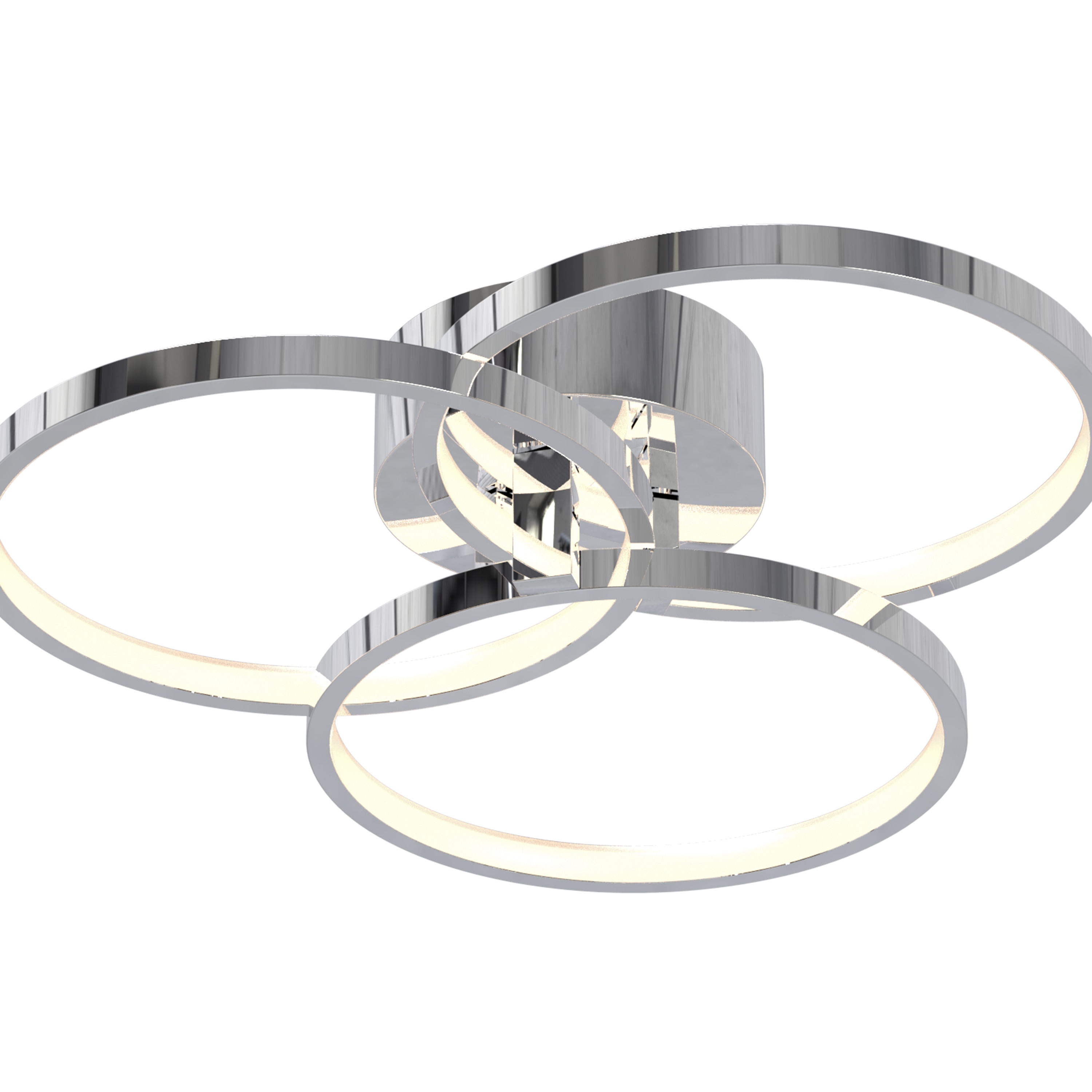 Orion 1 -Light 15.75-in Polished Chrome Integrated LED Flush Mount Light