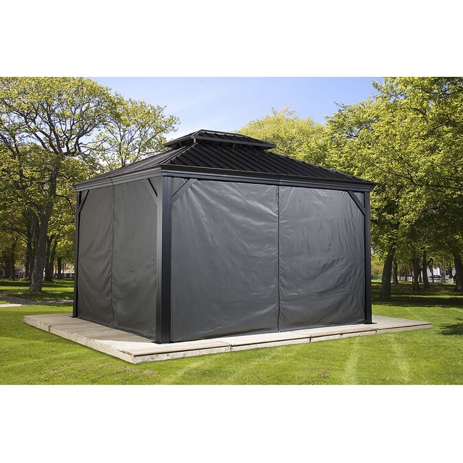 Sojag Sojag Monaco Brown Polyester Curtains 12 Ft. x 14 Ft.