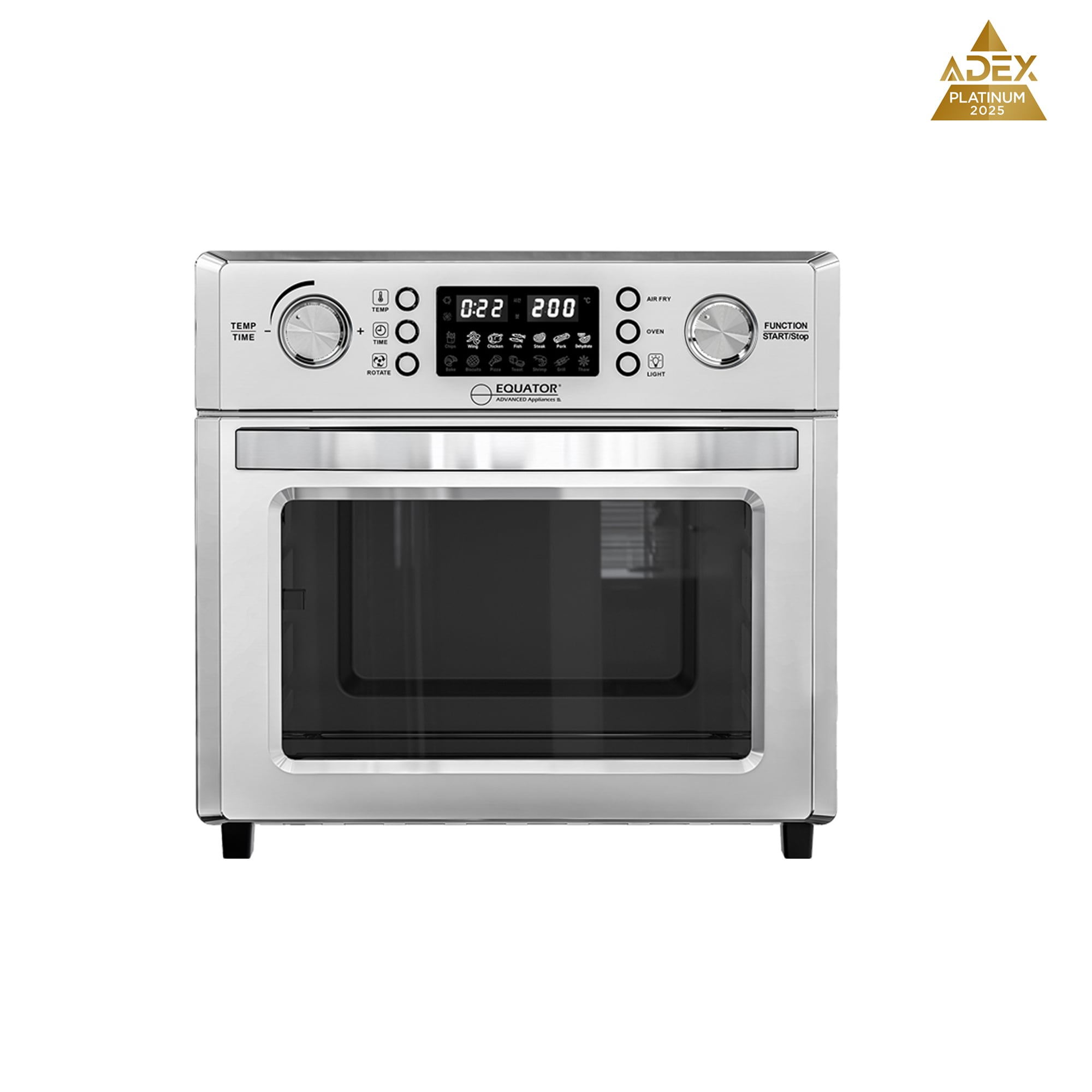 5-in-1 Air Fryer+Convection+Pizza+Grill+Dehydrator 26.92-Quart Stainless steel Knobs 1 -Baskets Air Fryer