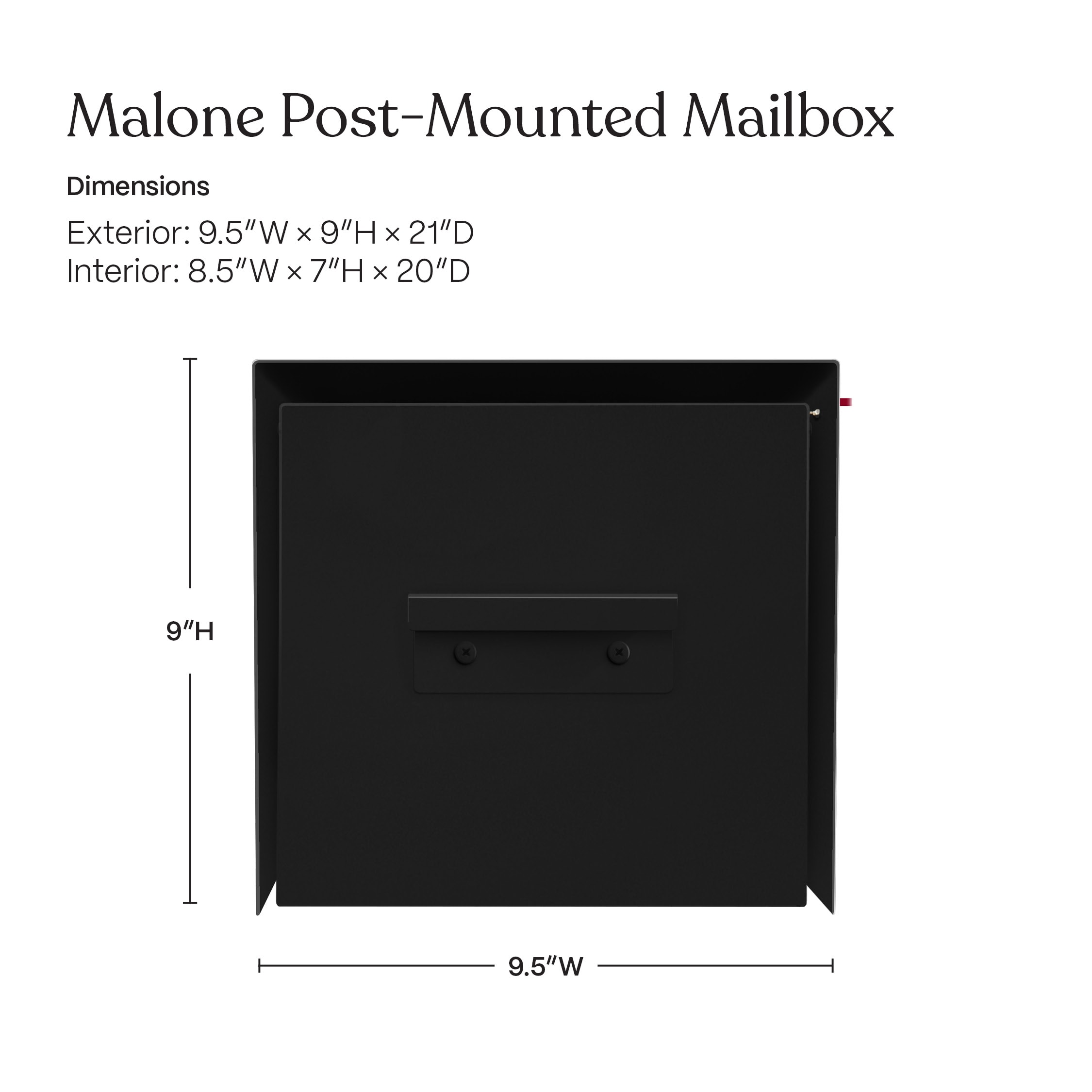 Post-Mounted Mailboxes 4 x 4 Brown Steel - Image 9