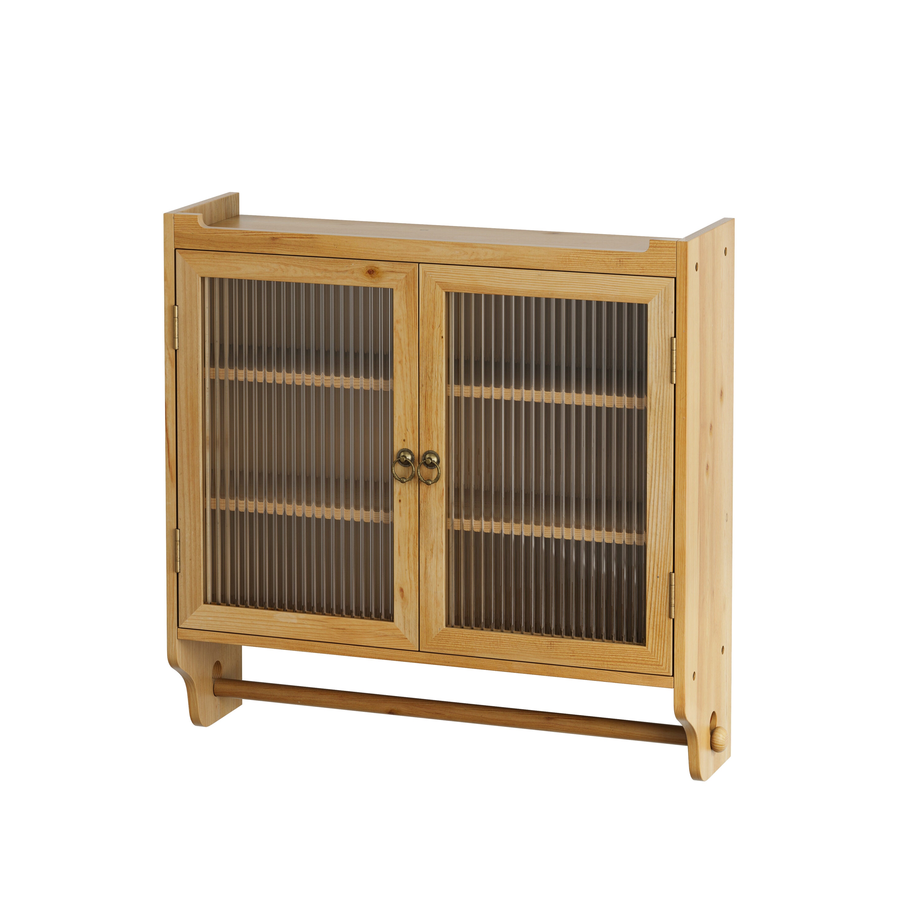 24.8-in W x 23.62-in H Wood Natural Wall-mount Utility Storage Cabinet