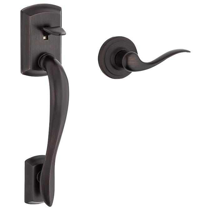 Kwikset Signature Series Avalon Venetian Bronze Entry Door Handleset with Tustin Lever - Image 3