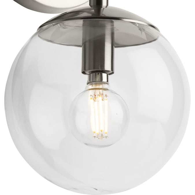 Progress Lighting Atwell 5.87-in W 2-Light Brushed Nickel Modern/Contemporary Led, Incandescent, Halogen Wall Sconce - Image 8