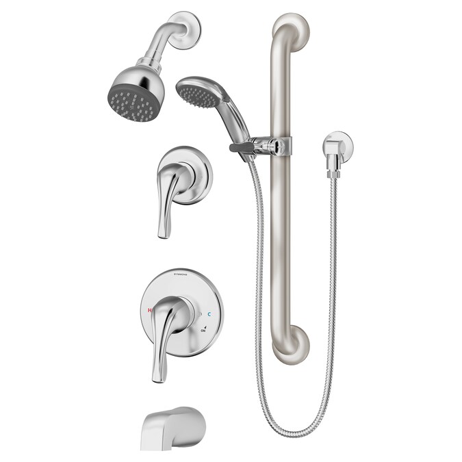 Symmons Origins Chrome 2-handle Single Function Round Bathtub and Shower Faucet Valve Included