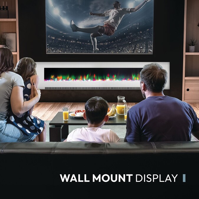 Cambridge 78-in W White Fan-forced Wall-mount Electric Fireplace with Remote Control Included - Image 5