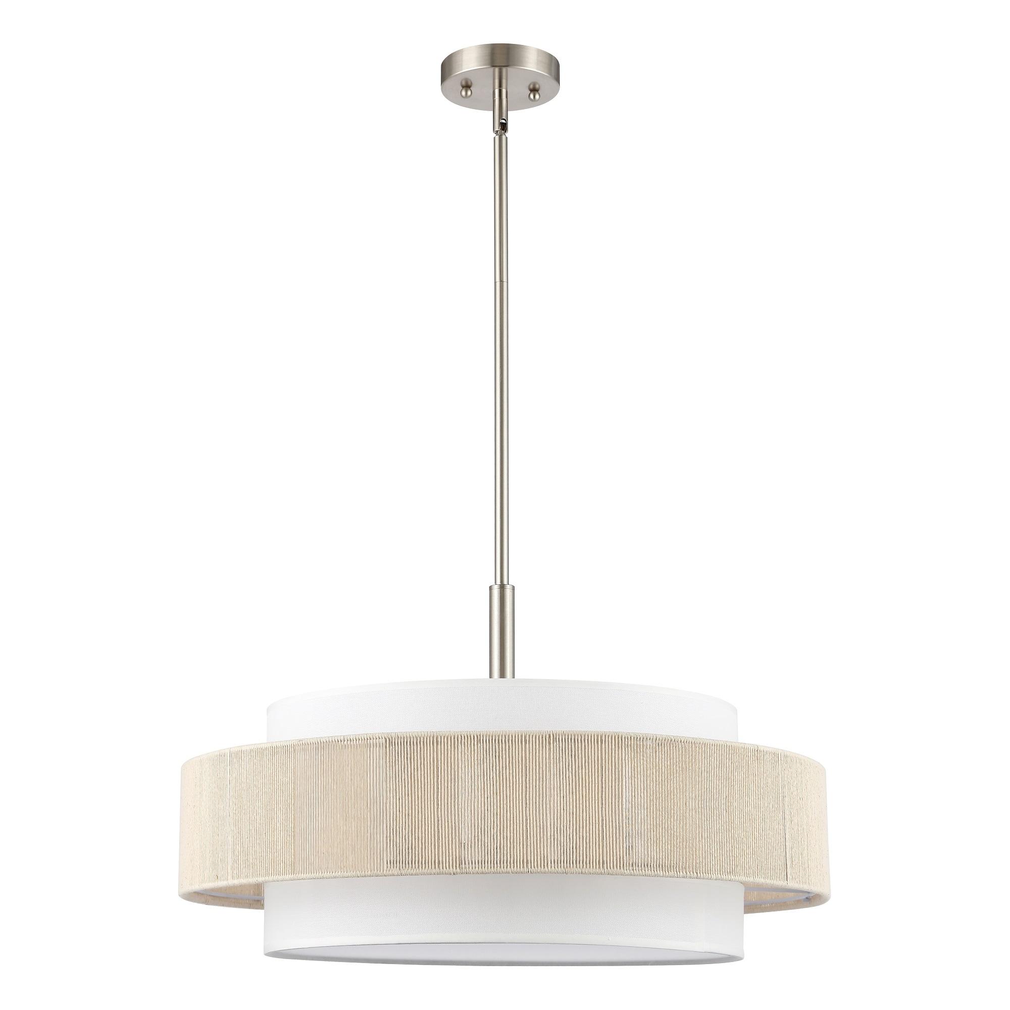5 -Light Brushed Nickel Modern/contemporary For Use in Bedrooms, Dining Rooms, Foyers, Kitchens, Living Rooms Chandelier
