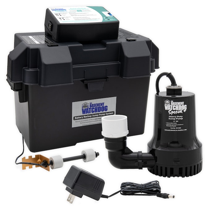 Basement Watchdog 1/3-HP 115-Volt 43-GPM Plastic Battery-powered Sump Pump