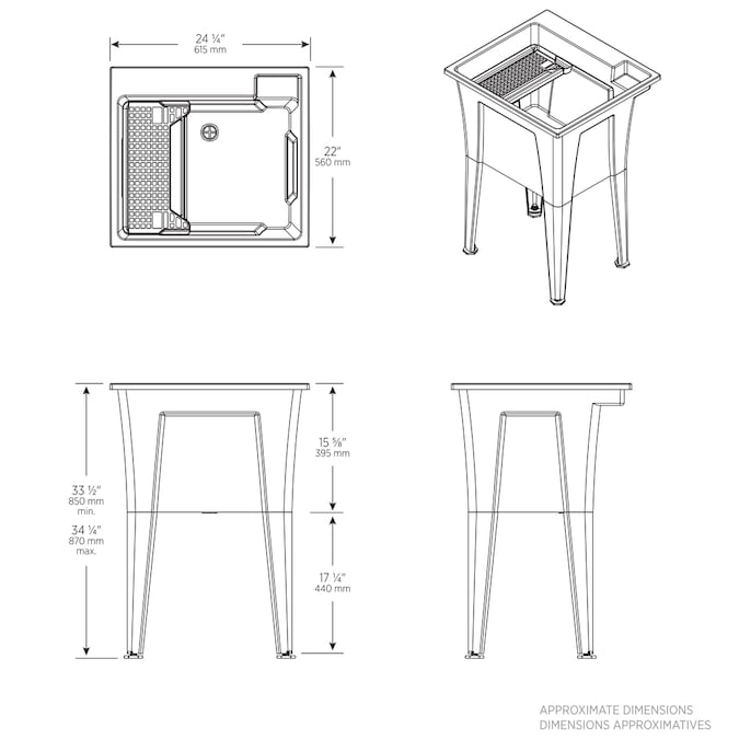 RuggedTub 24.25-in x 22-in 1-Basin White Freestanding Utility Tub with Drain and Faucet - Image 11